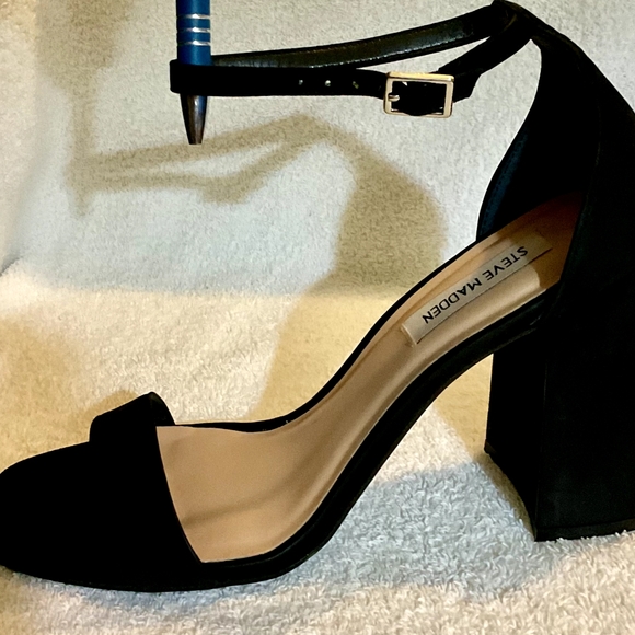 BASICALLY BRAND NEW “STEVE MADDEN” Womens Dillion Print Dress Sandals Black 9 M. - Picture 3 of 10